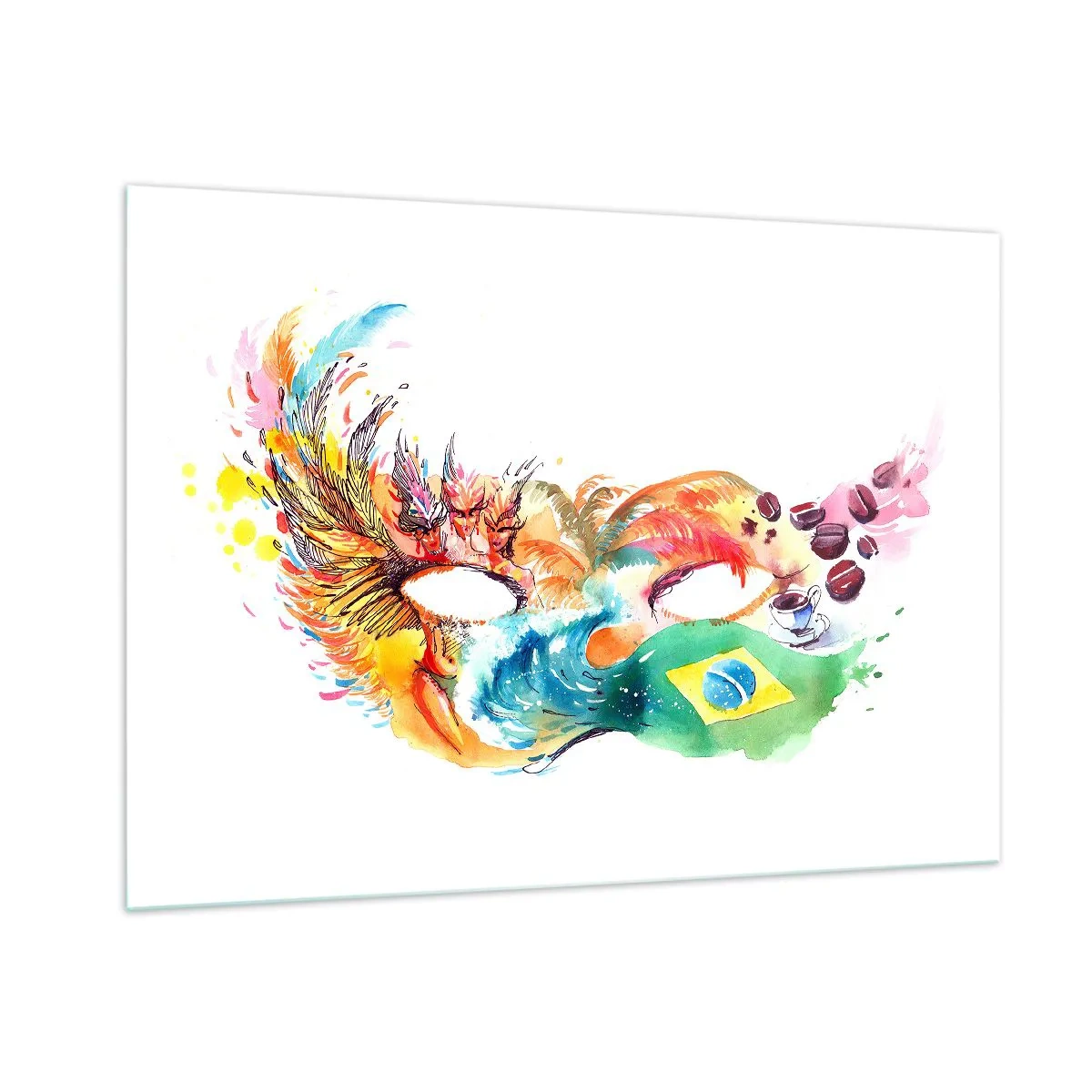 Tablou pe sticlă - Brazilia salută cu samba - 100x70 cm