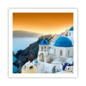 Poster - Santorini - îmbrățișat de stânci - 60x60 cm