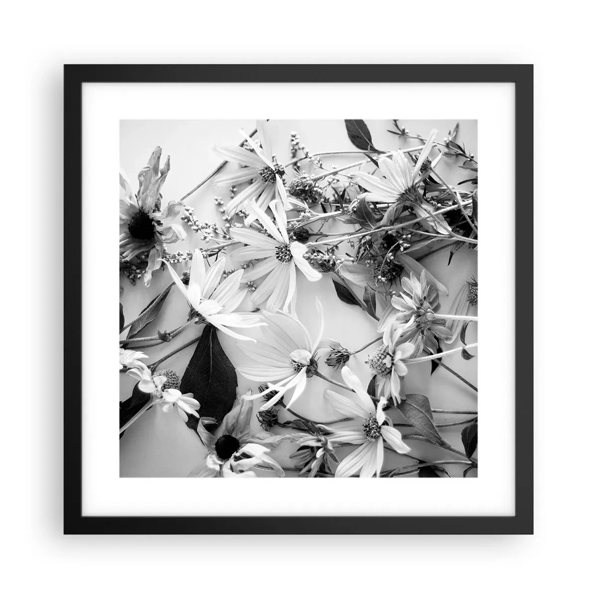 Poster în ramă neagră - Un altfel de buchet - 40x40 cm