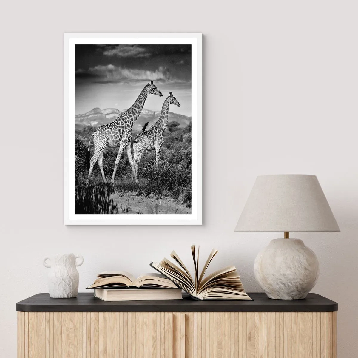 Poster în ramă albă - Clasele superioare din Africa - 61x91 cm
