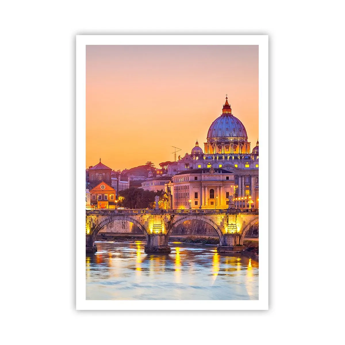 Poster - Amurg deasupra Orașului Etern - 70x100 cm