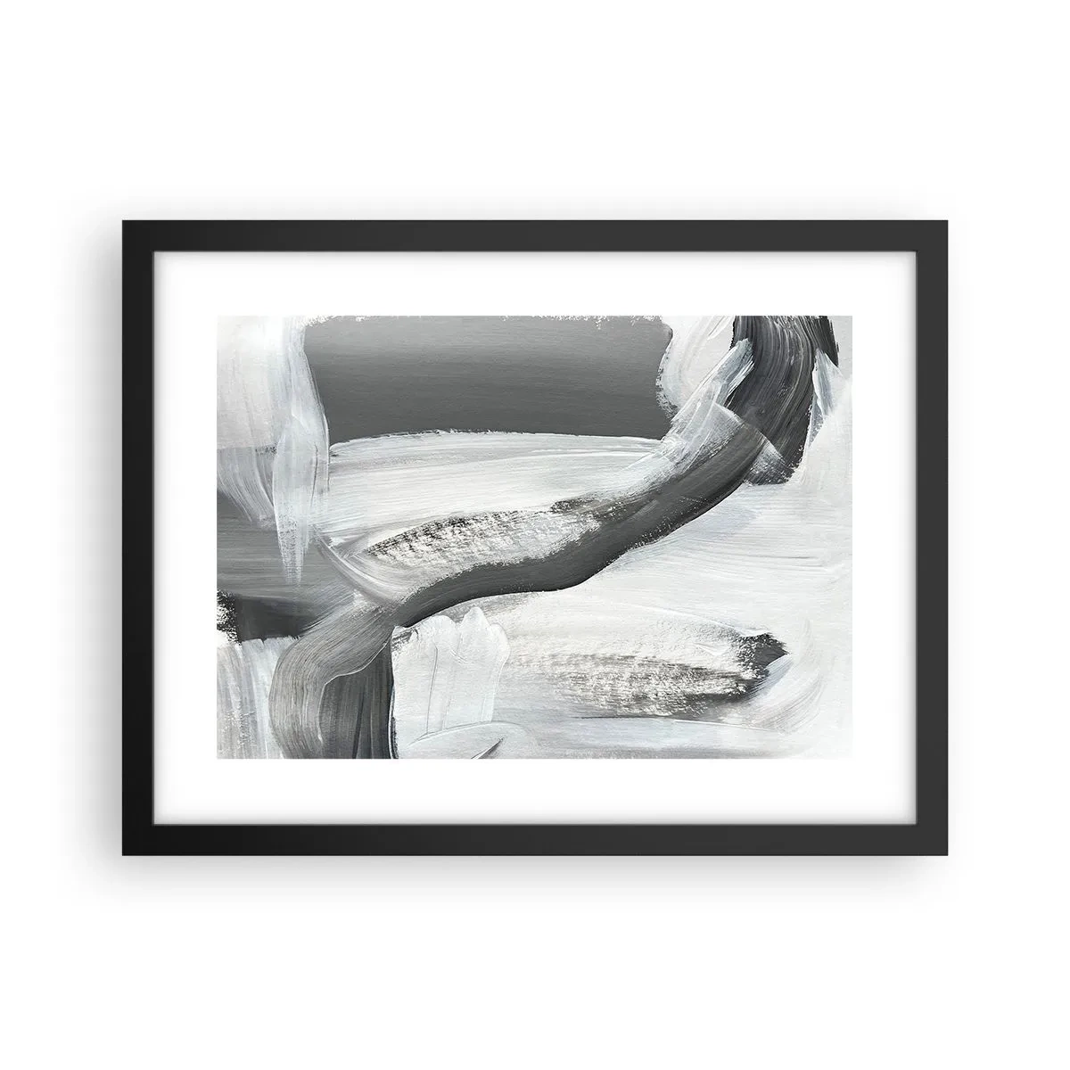 Poster în ramă neagră - Cu o mișcare decisivă - 40x30 cm