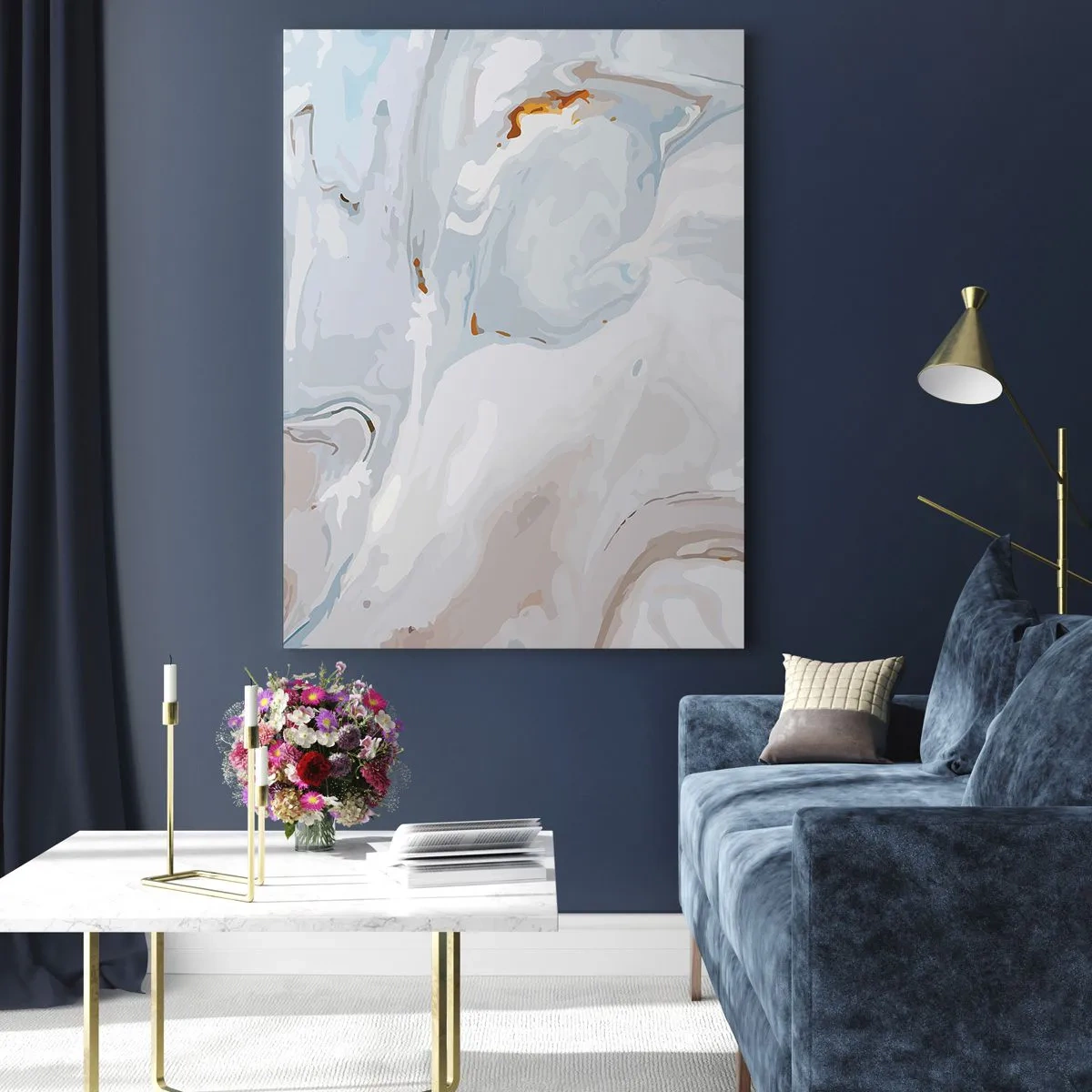 Tablou pe sticlă - Albul ridicat - 80x120 cm