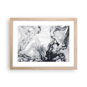 Poster în ramă de stejar deschis - Interiorul Pământului - 40x30 cm