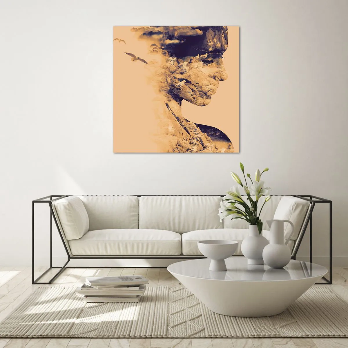 Tablou pe sticlă - Frumoasă prin natura - 70x70 cm