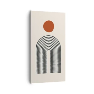 Tablou pe pânză - Magnetismul formelor și al culorilor - 65x120 cm