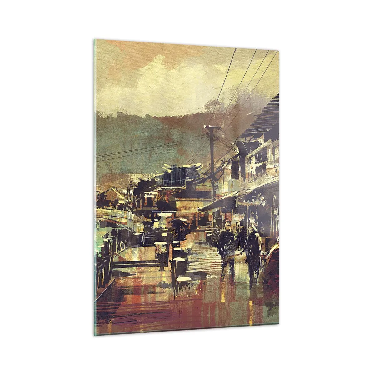 Tablou pe sticlă - Viața ca o bogăție de gri - 50x70 cm