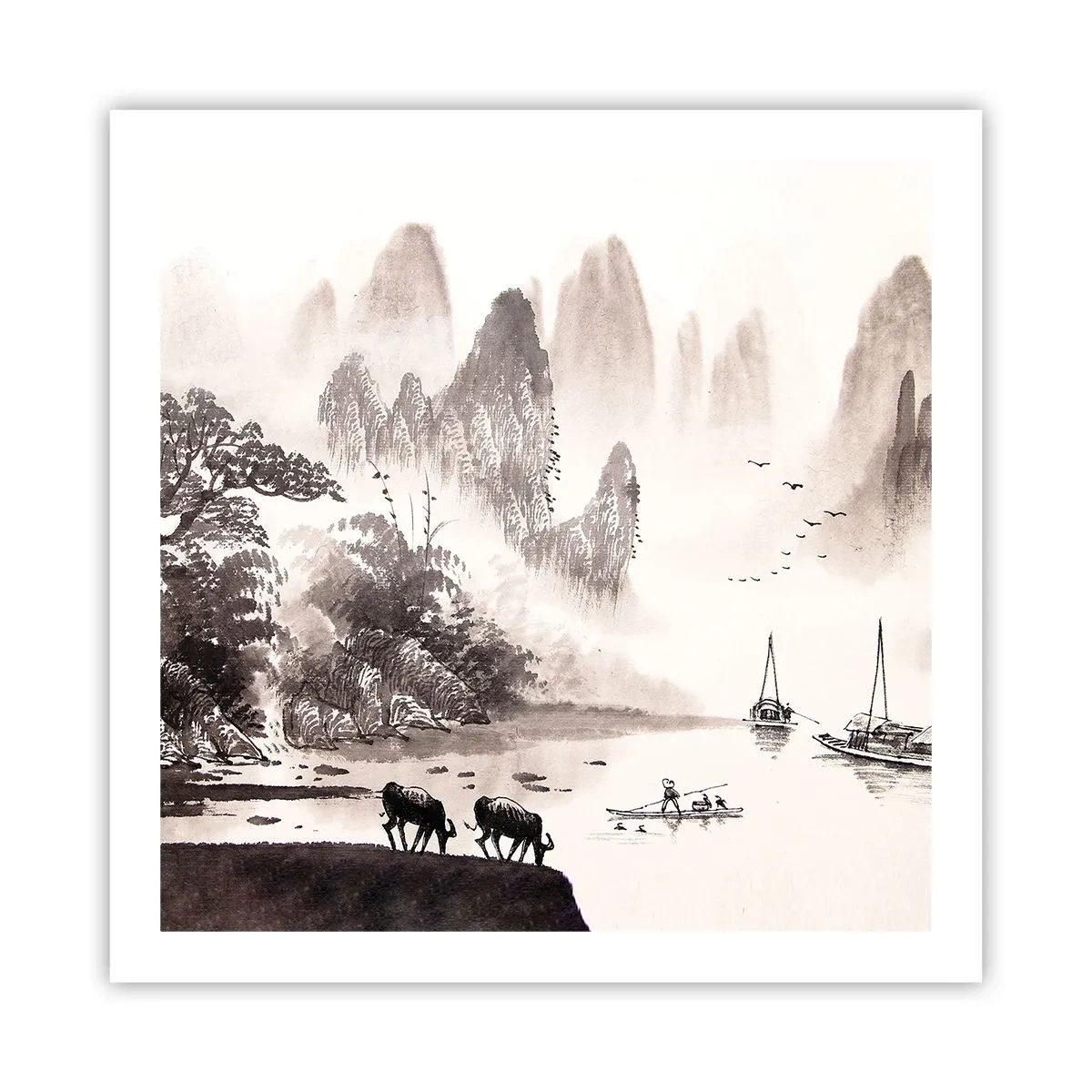 Poster - Viața exotică de zi cu zi a Estului - 60x60 cm