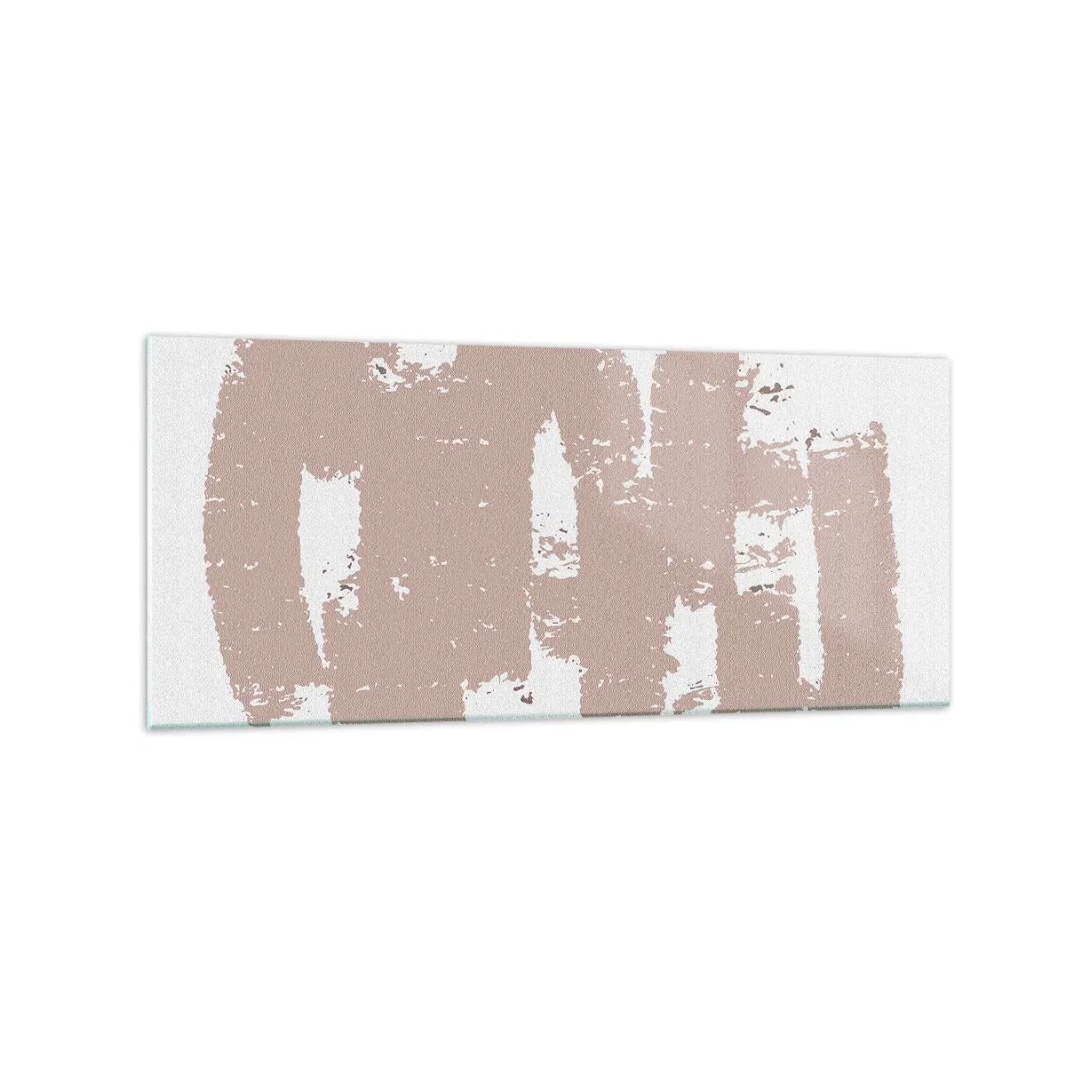 Tablou pe sticlă - Abstracție în roz moale - 120x50 cm