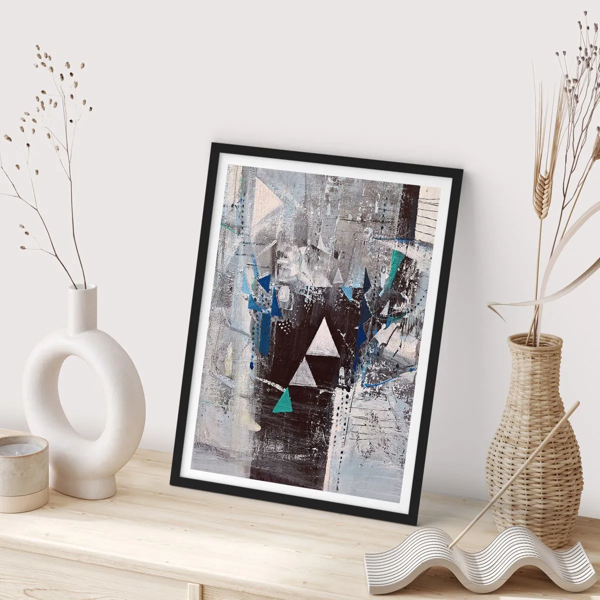 Poster în ramă neagră - Ordinea superioară a triunghiurilor - 61x91 cm