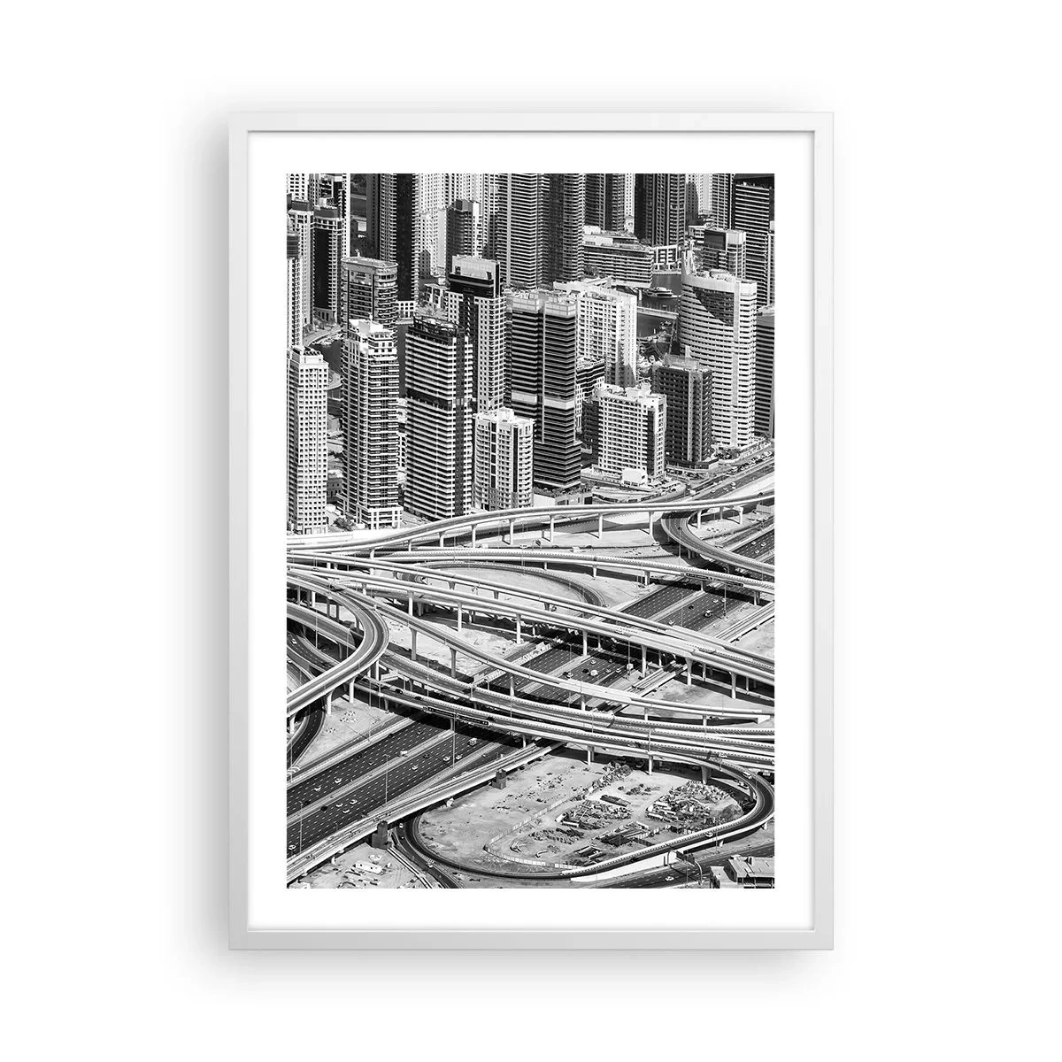 Poster în ramă albă - Dubai - orașul imposibil - 50x70 cm
