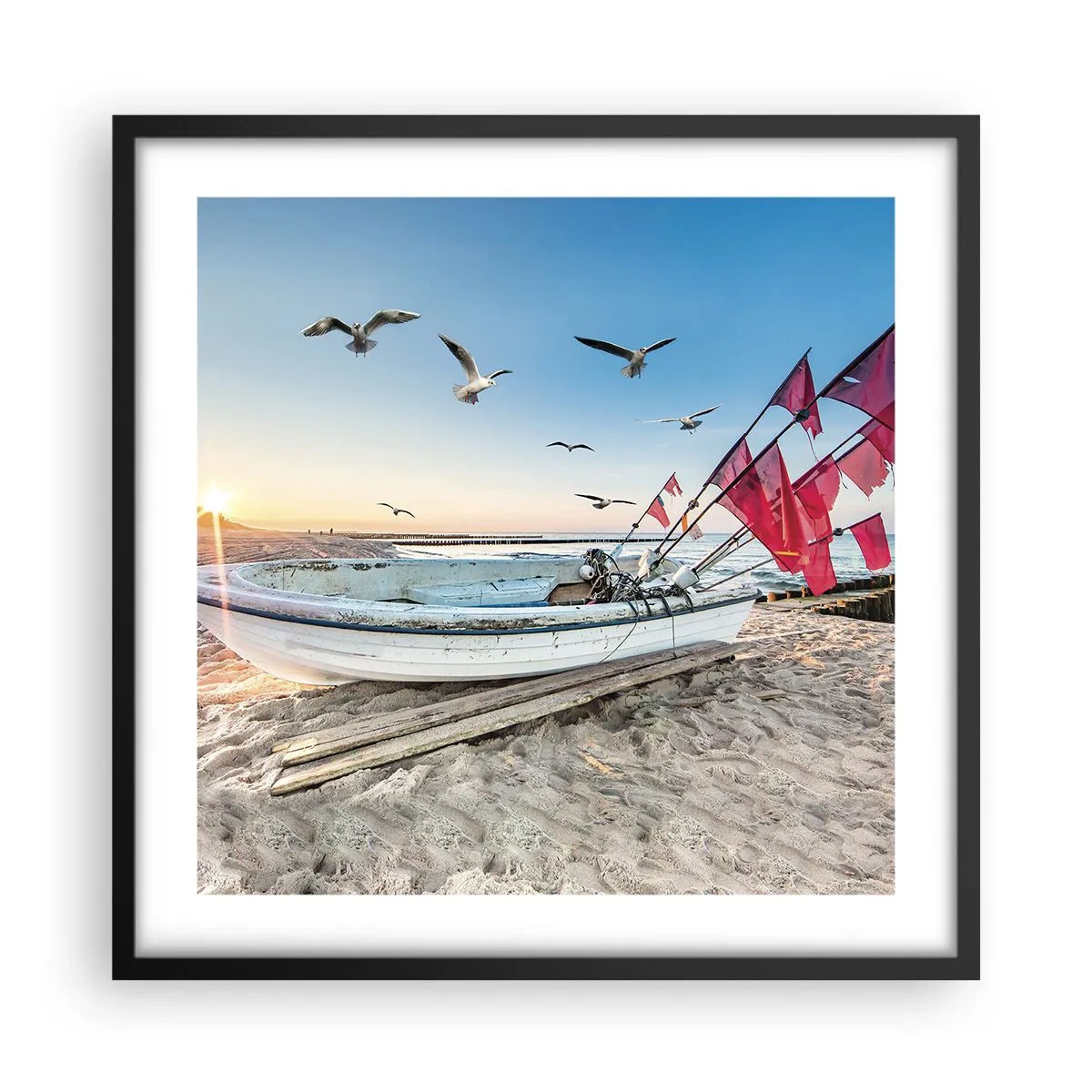 Poster în ramă neagră - O odihnă binemeritată - 50x50 cm