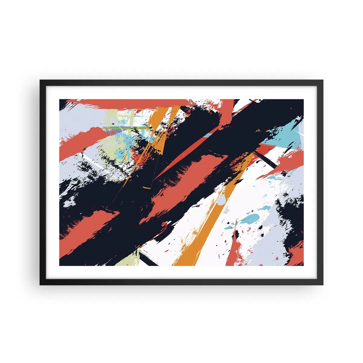 Poster în ramă neagră - Compoziție dinamică - 70x50 cm