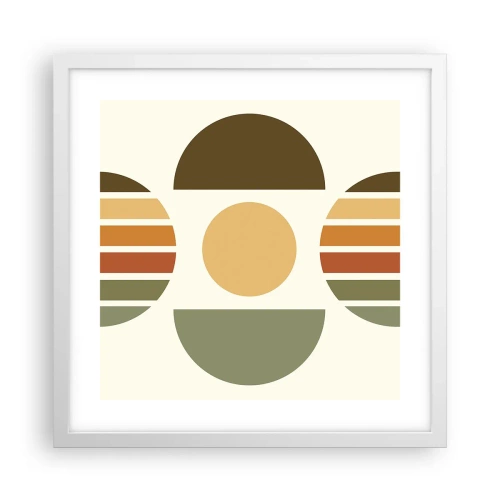Poster în ramă albă - În culorile pământului - 40x40 cm