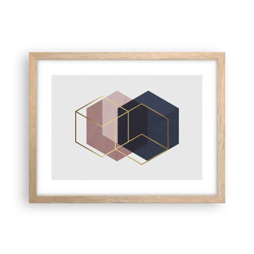 Poster în ramă de stejar deschis - Puterea simplității - 40x30 cm