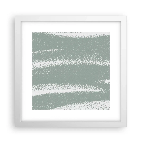 Poster în ramă albă - Abstracție în stil de iarnă - 30x30 cm