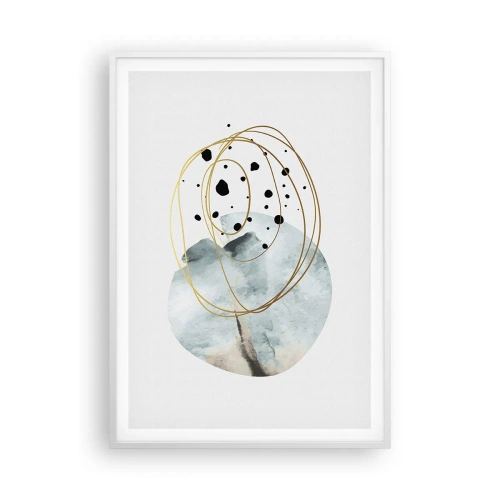 Poster în ramă albă - În îmbrățișarea spațiului - 70x100 cm