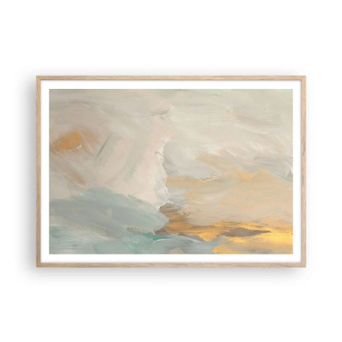Poster în ramă de stejar deschis - Abstracție - lumea blândeții - 100x70 cm