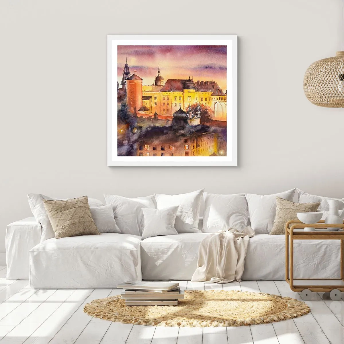 Poster în ramă albă - Poveste și basm - 60x60 cm