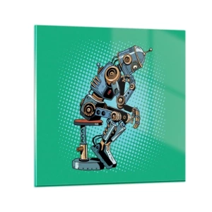 Tablou pe sticlă - Peste esența ființei - 50x50 cm