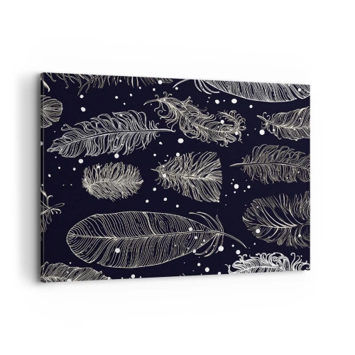 Tablou pe pânză - Dantelă cu pene - 100x70 cm