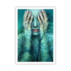 Poster - Scufundată în albastru - 70x100 cm