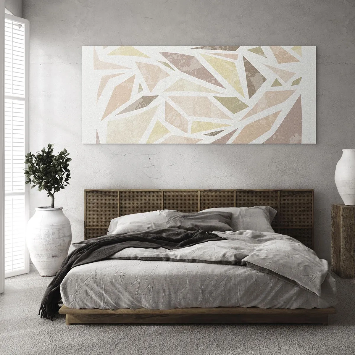 Tablou pe sticlă - Compoziție de vitralii - 100x40 cm
