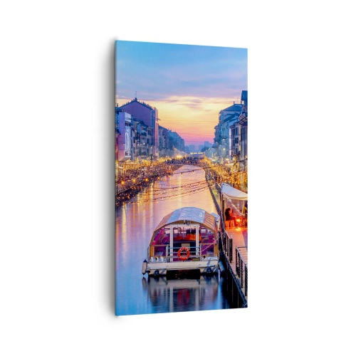 Tablou pe pânză - O seară de lumină și distracție - 65x120 cm