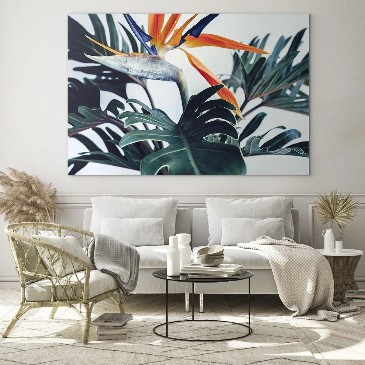 Tablou pe sticlă - Tufiș sau pasăre? - 120x80 cm