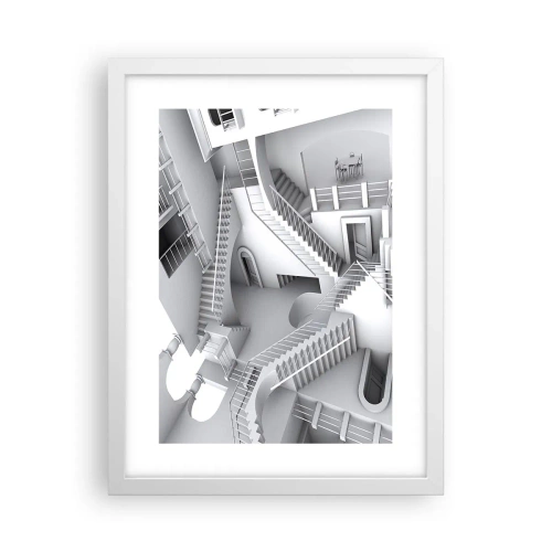 Poster în ramă albă - Paradoxurile spațiului - 30x40 cm