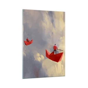 Tablou pe sticlă - Expediția visătorilor - 80x120 cm