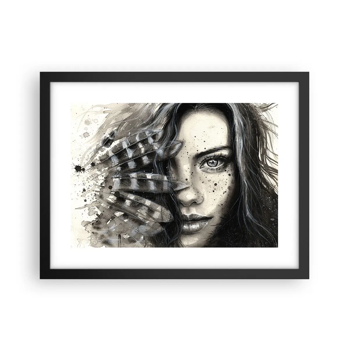 Poster în ramă neagră - Frumusețe sălbatică - 40x30 cm