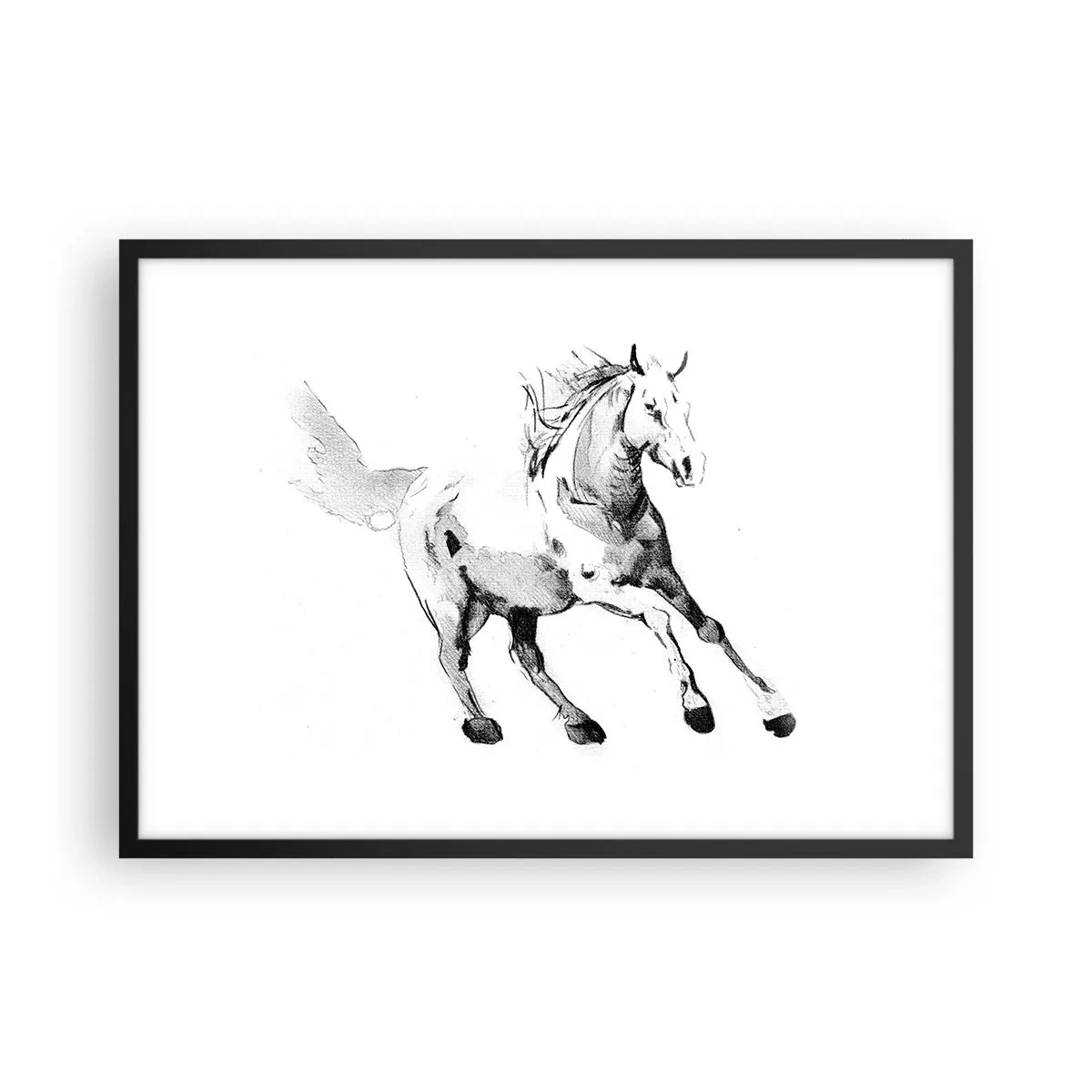 Poster în ramă neagră - Suflet neîmblânzit - 70x50 cm