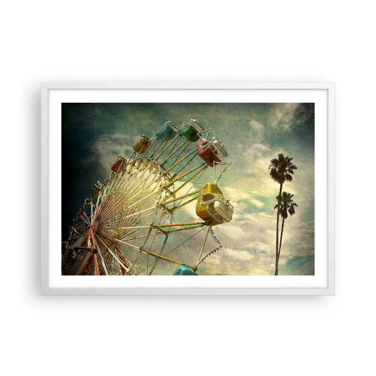 Poster în ramă albă - Hai la distracție… - 70x50 cm