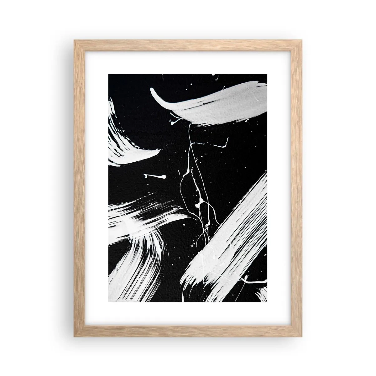 Poster în ramă de stejar deschis - Abisul întunericului - 30x40 cm