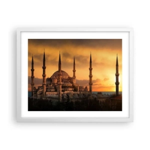 Poster în ramă albă - Dumnezeu este mare - 50x40 cm