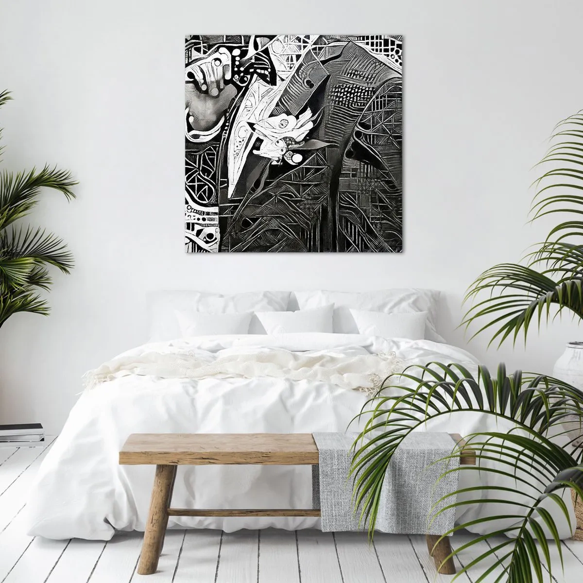 Tablou pe pânză - Doar un om aparent gri - 50x50 cm