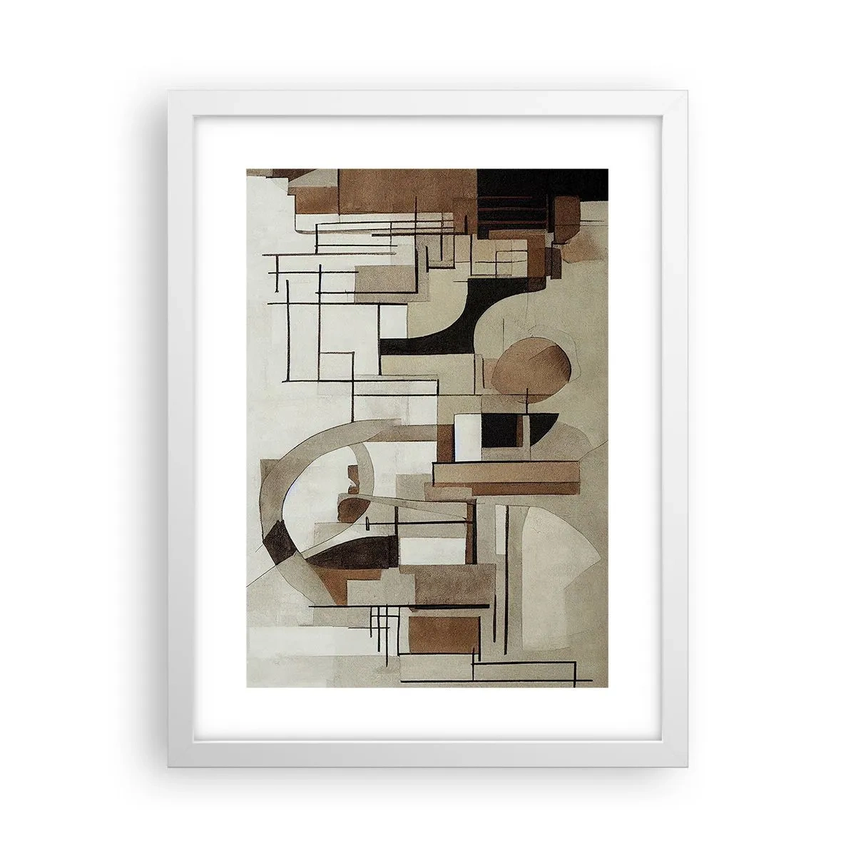 Poster în ramă albă - Peisaj urban 2.0 - 30x40 cm