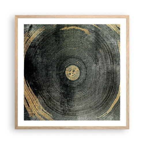 Poster în ramă de stejar deschis - Schimbare și persistență - 60x60 cm