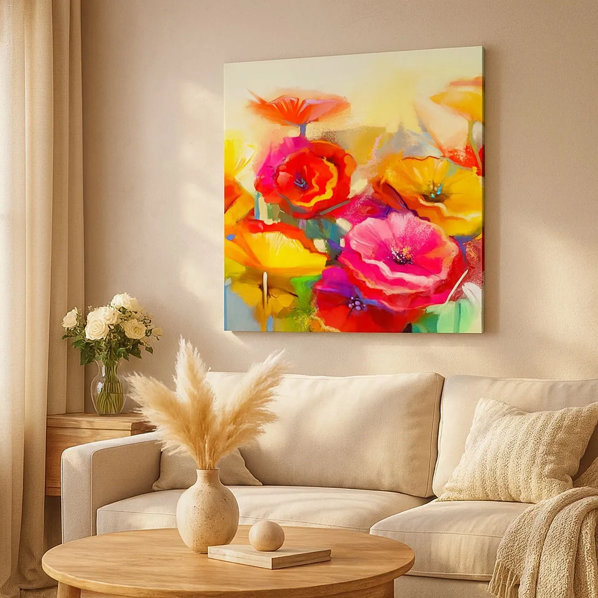 Tablou pe pânză - Nu numai roșu - 30x30 cm