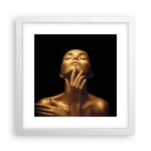 Poster în ramă albă - Ca mătasea aurie - 30x30 cm