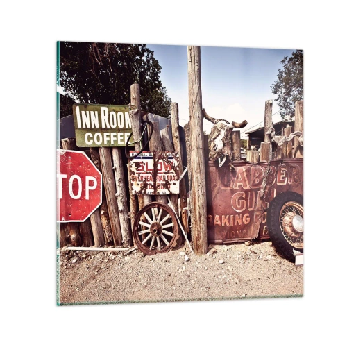 Tablou pe sticlă - Iar timpul s-a oprit - 40x40 cm