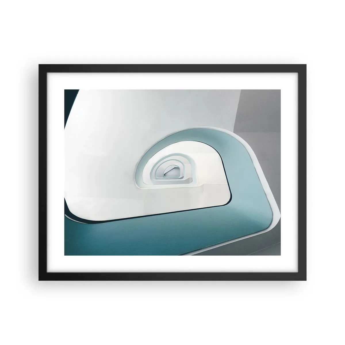 Poster în ramă neagră - Până la fundul albastrului - 50x40 cm