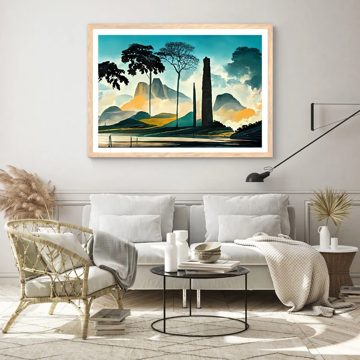 Poster în ramă de stejar deschis - Din ce în ce mai sus - 91x61 cm