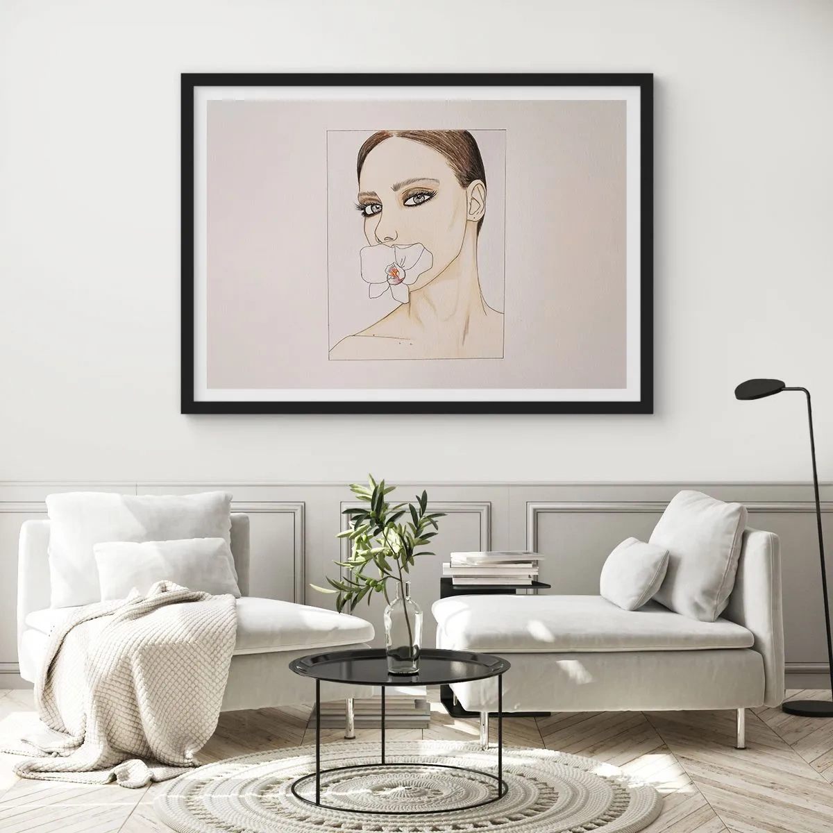 Poster în ramă neagră - Un simbol al eleganței și frumuseții - 91x61 cm