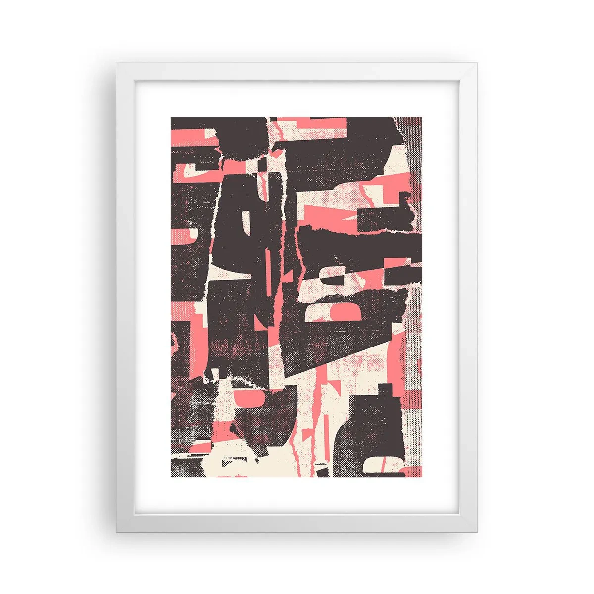 Poster în ramă albă - Toată această agitație - 30x40 cm