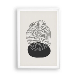 Poster în ramă albă - Persistență și vibrațiile - 70x100 cm