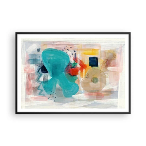 Poster în ramă neagră - Joc plin de culoare - 100x70 cm