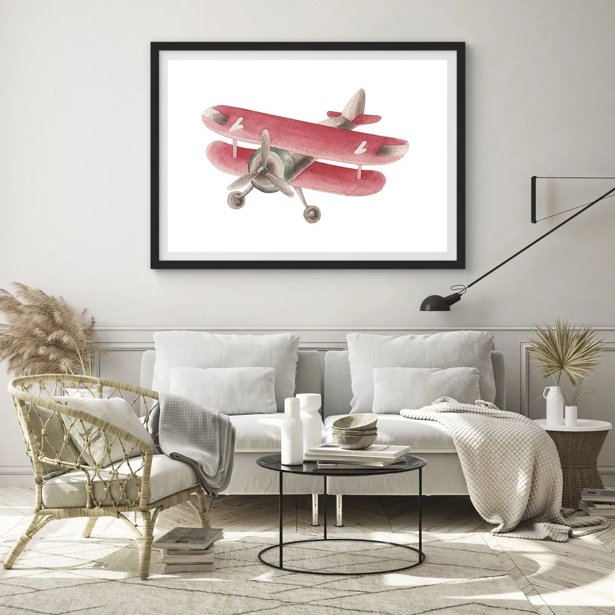 Poster în ramă neagră - Gata pentru zboruri la mare înălțime - 70x50 cm