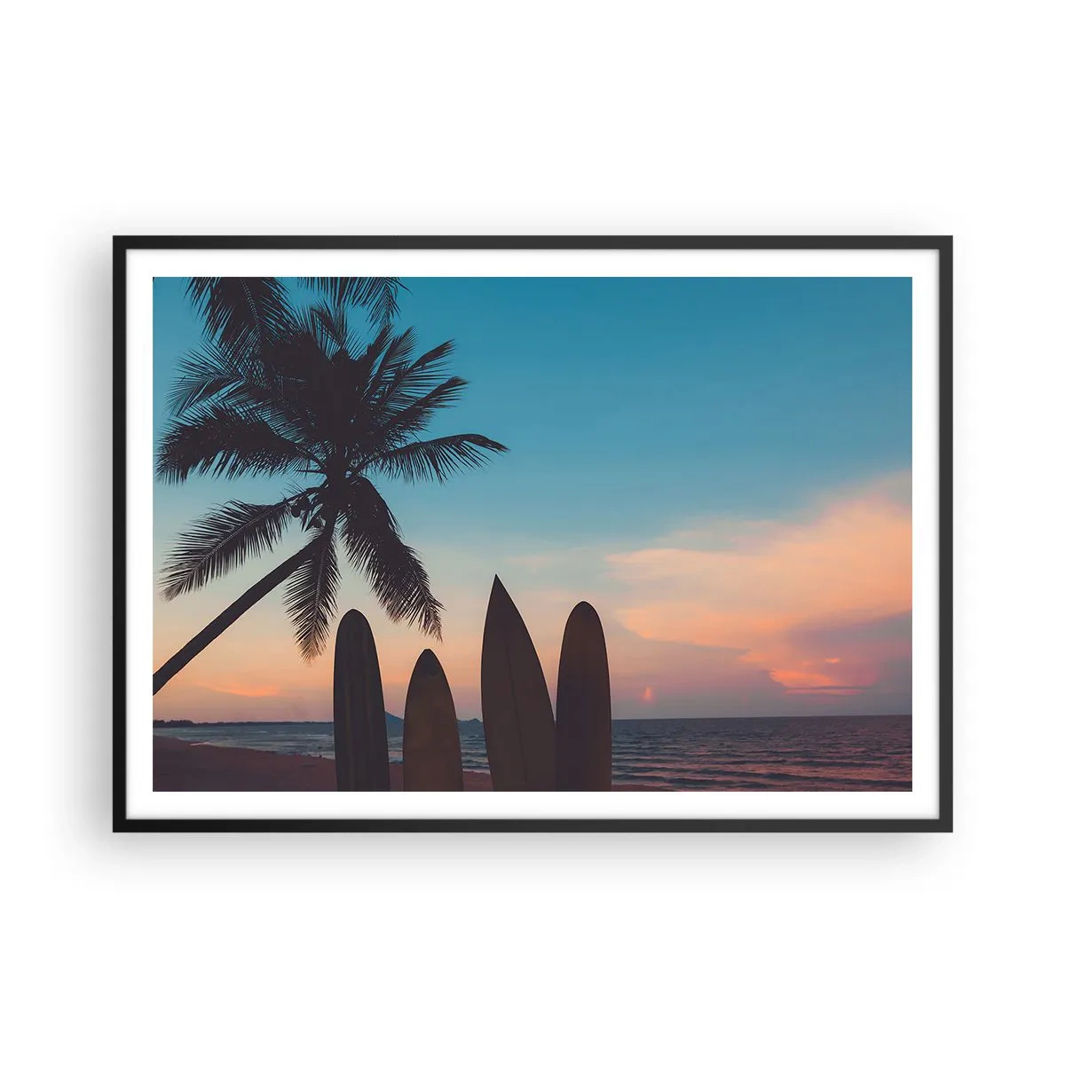 Poster în ramă neagră - Și mâine ne vom distra - 100x70 cm